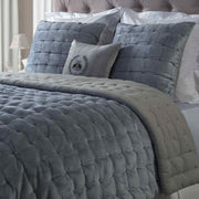 Bailey King Quilt Bedding Style Orchids Lux Home Smoky Blue 