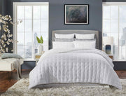 Bailey King Quilt Bedding Style Orchids Lux Home White 