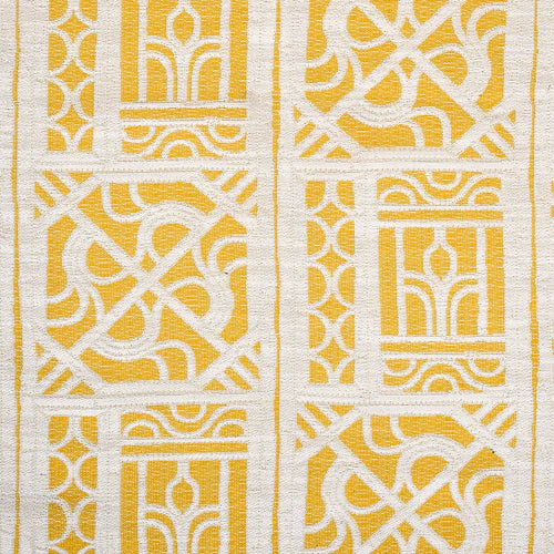 Bamboo Lattice Foot Throw 52x72 Linens & Bedding Ann Gish Yellow 