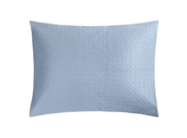 Basketweave Standard Sham Bedding Style Matouk Hazy Blue 