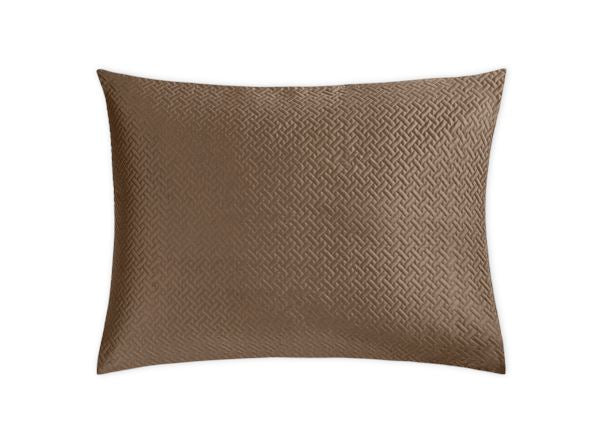 Basketweave Standard Sham Bedding Style Matouk Mocha 