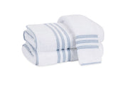 Beach Road Bath Sheet Bath Linens Matouk Blue Stripe 