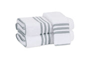 Beach Road Bath Sheet Bath Linens Matouk Green Stripe 