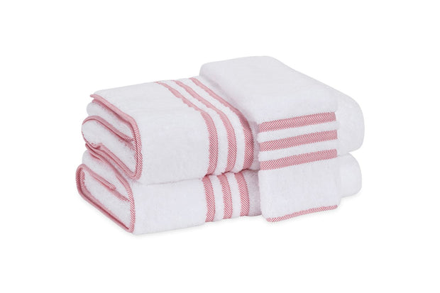 Beach Road Bath Sheet Bath Linens Matouk Red Stripe 