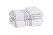 Beach Road Wash Cloth Bath Linens Matouk Tan Stripe 