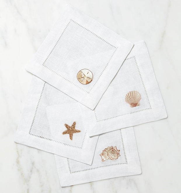 Table Linens - Beachcomber Cocktail Napkins - Set Of 4