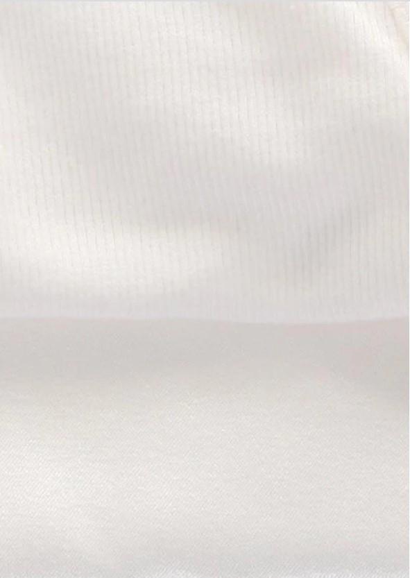 Becca L/S Semi Crop Rib Sweatshirt - Medium Loungewear PJ Harlow Pearl 
