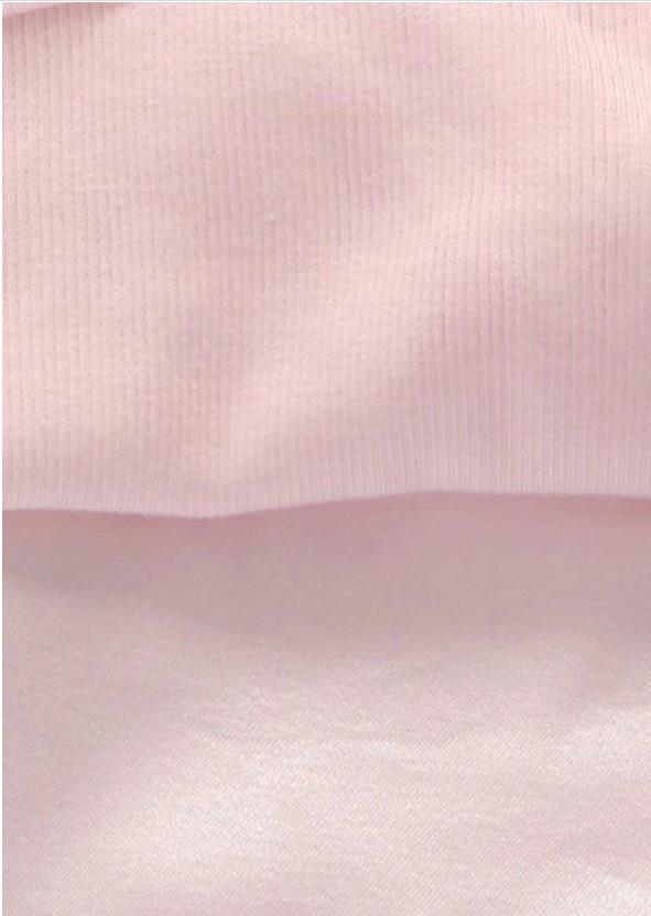 Becca L/S Semi Crop Rib Sweatshirt - Small Loungewear PJ Harlow Blush 