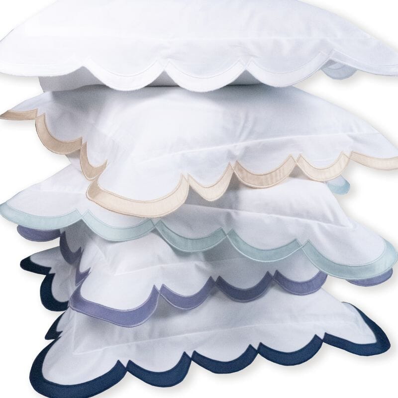 Bridge Percale Applique Queen Flat Sheet Linens & Bedding BVN 