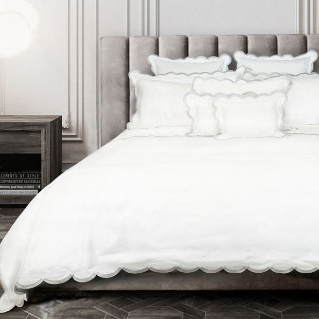 Bridge Percale Applique Standard Pillowcases - pair Linens & Bedding BVN 