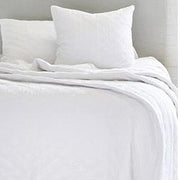 Brussels Large Euro Sham Bedding Style Pom Pom at Home White 