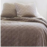 Brussels Queen Coverlet Bedding Style Pom Pom at Home Walnut 
