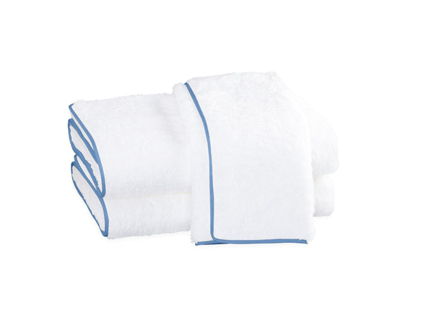 Cairo Guest Towel Bath Linens Matouk White Azure 