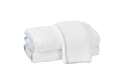 Cairo Hand Towel Bath Linens Matouk White Light Blue 
