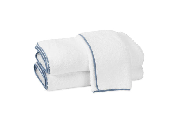 Cairo Hand Towel Bath Linens Matouk White Navy 