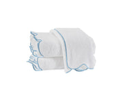 Cairo Scallop Bath Towel Bath Linens Matouk Light Blue 