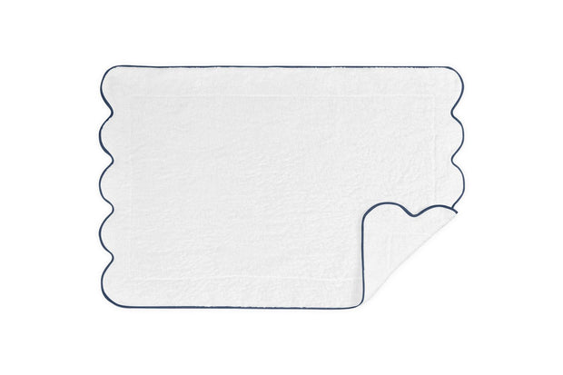 Cairo Scallop Tub Mat Bath Linens Matouk Navy 