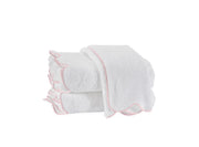 Cairo Scallop Wash Cloth Bath Linens Matouk Pink 