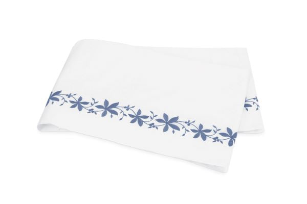 Callista Full/Queen Flat Sheet Bedding Style Matouk Bluebell