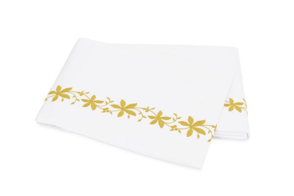 Callista Full/Queen Flat Sheet Bedding Style Matouk Lemon 