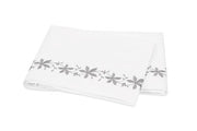 Callista Full/Queen Flat Sheet Bedding Style Matouk Silver 
