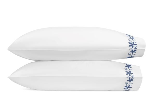 Callista King Pillowcase - pair Bedding Style Matouk Bluebell 