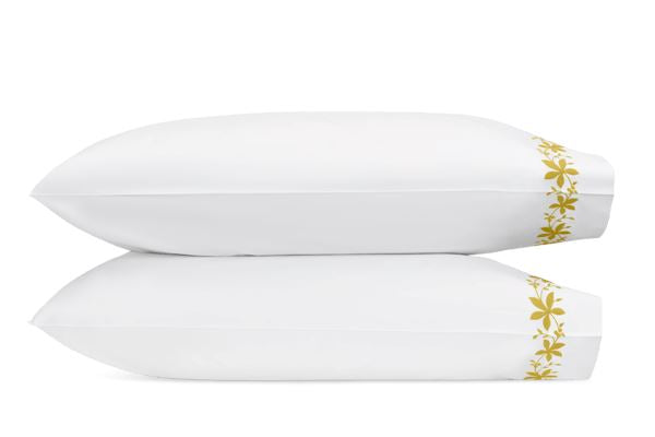 Callista King Pillowcase - pair Bedding Style Matouk Lemon 