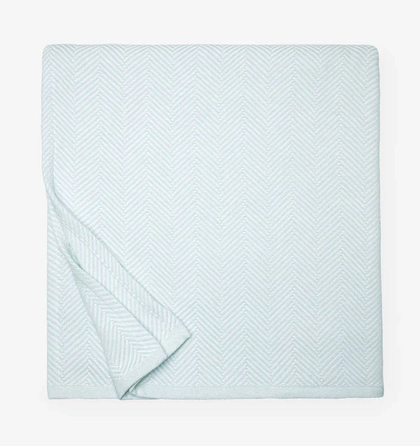 Camilo Full/Queen Blanket Bedding Style Sferra Aquamarine 