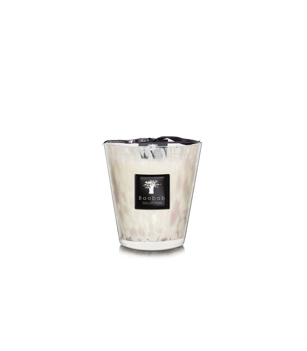 Candle Pearls White Candle Baobab 16 
