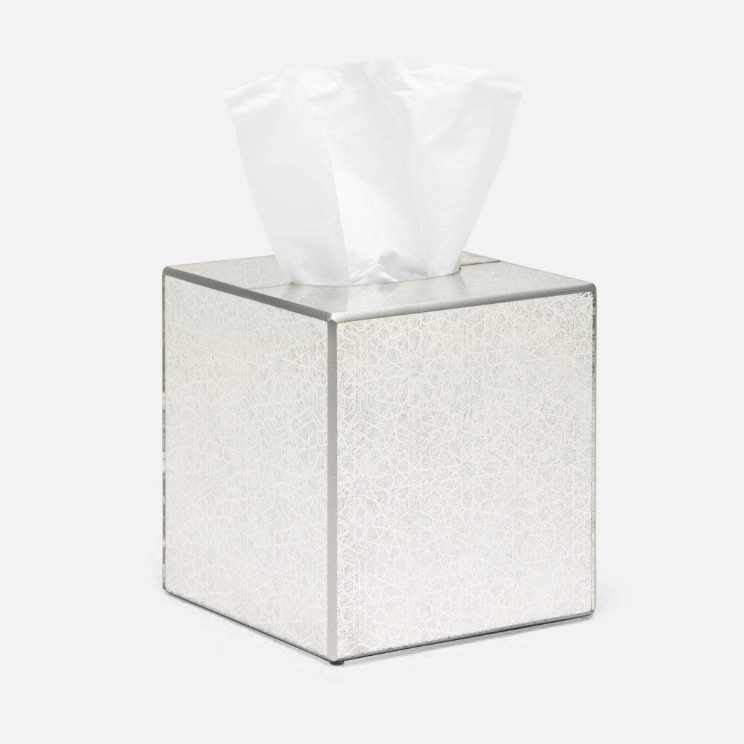 Caro Tissue Box Cover Bath Accessories Pigeon & Poodle Silver 