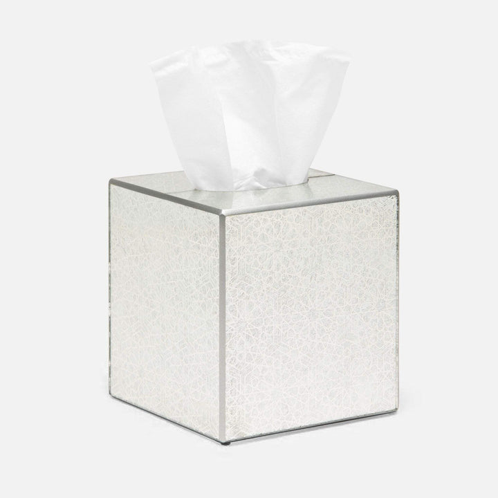 Caro Tissue Box Cover Bath Accessories Pigeon & Poodle Silver 