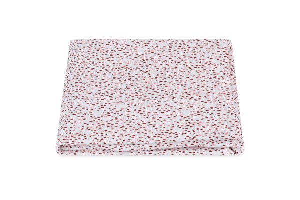 Celine Cal King Fitted Sheet - 17" Bedding Style Matouk Redberry 