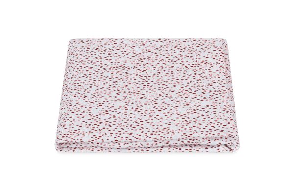 Celine King Fitted Sheet - 17" Bedding Style Matouk Redberry 