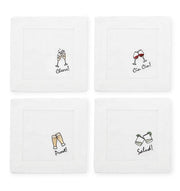 Table Linens - Cheers Cocktail Napkins - Set Of 4