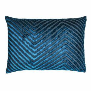 Chevron 16" x 36" Decorative Pillow Kevin O'Brien Cobalt Black 