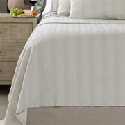 Chevron King Blanket Bedding Style Lili Alessandra Raffia White 