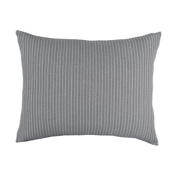 Chevron Luxe Euro Pillow - 27x36 Bedding Style Lili Alessandra Grey White 