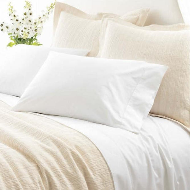 Classic Hemstitch Full Sheet Set Bedding Style Pine Cone Hill White 