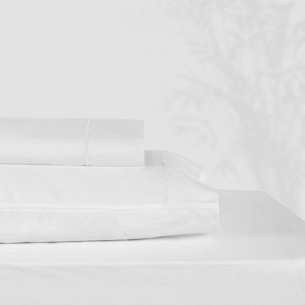 Classic Hotel King Pillowcase - pair Bedding Style Bovi White 