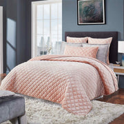Clermont King Coverlet Bedding Style Orchids Lux Home Rose 