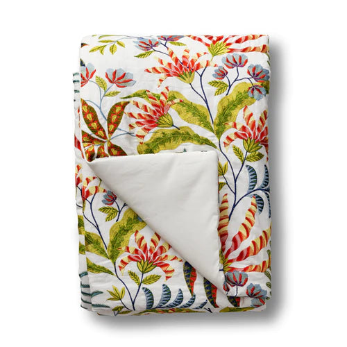 Cloud Forest Foot Throw 96x50 Linens & Bedding Ann Gish White 