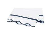Cornelia Full/Queen Flat Sheet Bedding Style Matouk Steel Blue 