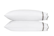 Cornelia Standard Pillowcase- Pair Bedding Style Matouk Platinum 