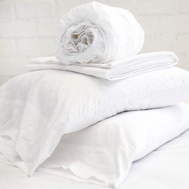 Cotton Percale Twin Sheet Set Bedding Style Pom Pom at Home 