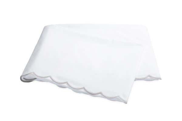 Dakota Full/Queen Flat Sheet Bedding Style Matouk Silver 