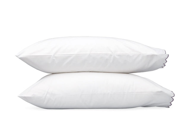 Dakota King Pillowcases - pair Bedding Style Matouk Deep Lilac 