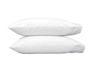 Dakota King Pillowcases - pair Bedding Style Matouk Pink 