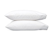 Dakota King Pillowcases - pair Bedding Style Matouk Silver 