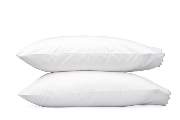 Dakota Standard Pillowcases - pair Bedding Style Matouk Champagne 