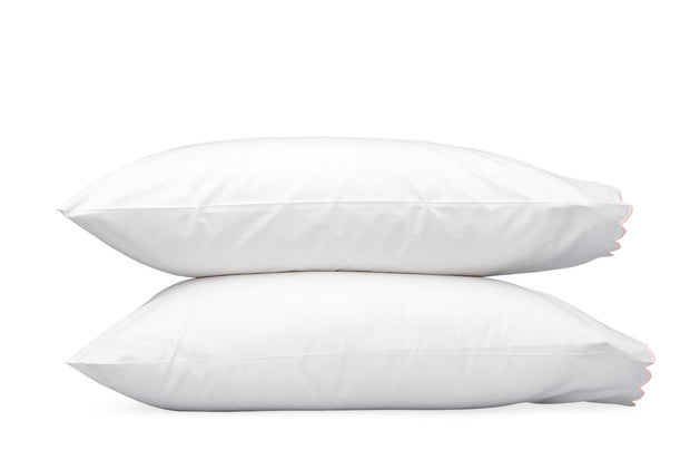 Dakota Standard Pillowcases - pair Bedding Style Matouk Pink 